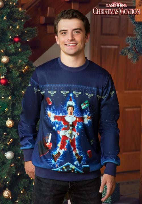 Christmas Vacation Movie Poster Adult Ugly Sweatshirt - US 3922