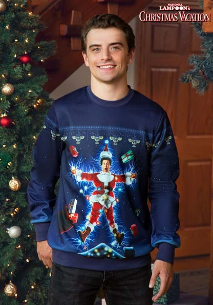 Christmas Vacation Movie Poster Adult Ugly Sweatshirt - US 3922