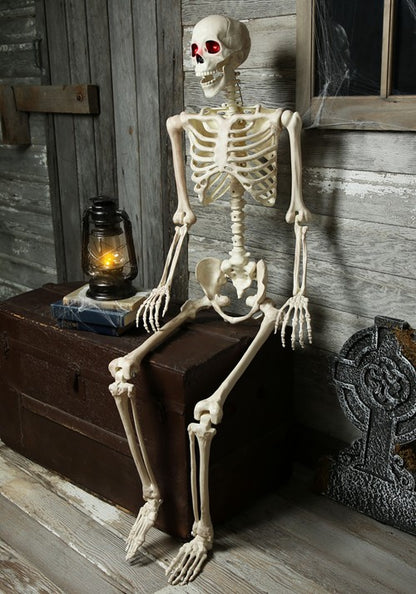 5FT Animated Mr. Crazy Bonez Poseable Human Skeleton Decoration Prop - US 0032