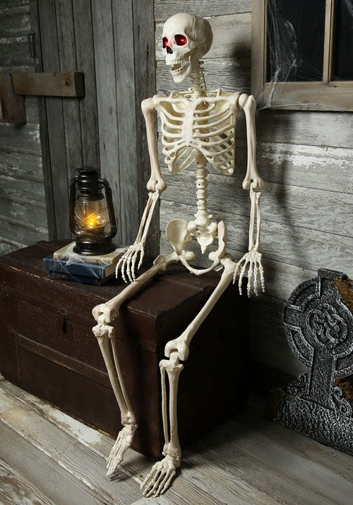 5FT Animated Mr. Crazy Bonez Poseable Human Skeleton Decoration Prop - US 0032