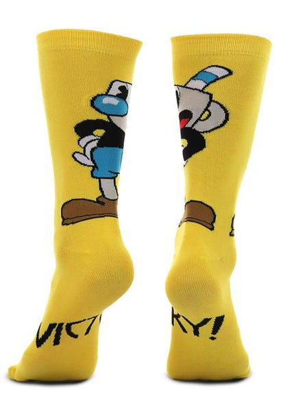 Cuphead Mugman Victory! Crew Socks - US 7242