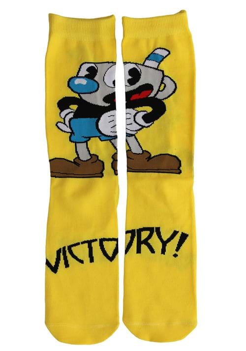 Cuphead Mugman Victory! Crew Socks - US 7242
