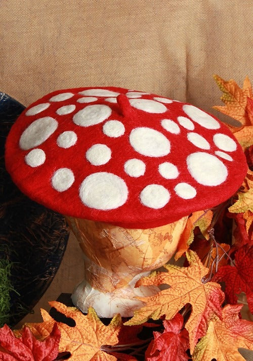 Mushroom Heartfelted Red Costume Hat - US 3774