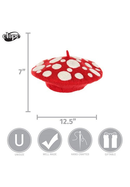 Mushroom Heartfelted Red Costume Hat - US 3774