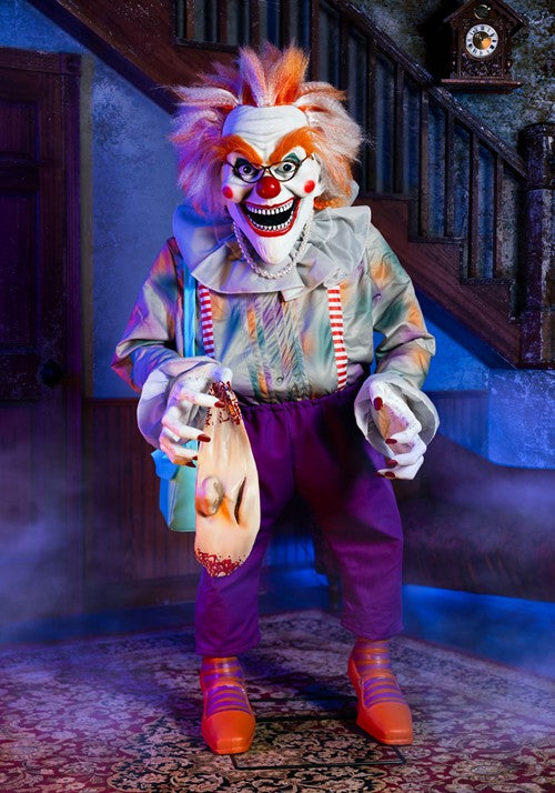5.6FT Night Night Nana the Face Pinching Clown Animatronic Decoration - US 8223