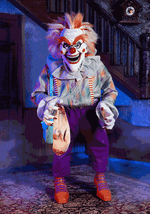 5.6FT Night Night Nana the Face Pinching Clown Animatronic Decoration - US 8223