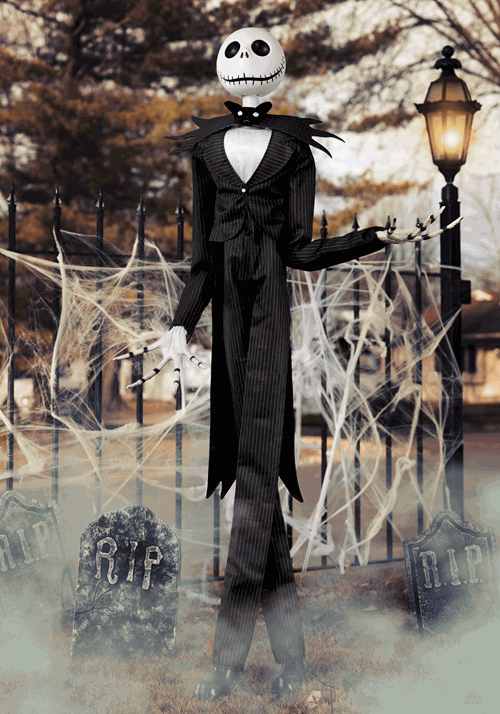 6FT Disney Nightmare Before Christmas Jack Skellington Animatronic Decoration - US 1990