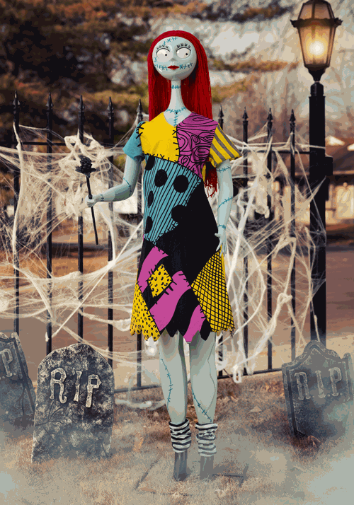 5.8FT Disney Nightmare Before Christmas Sally Animatronic Halloween Decoration - US 7404