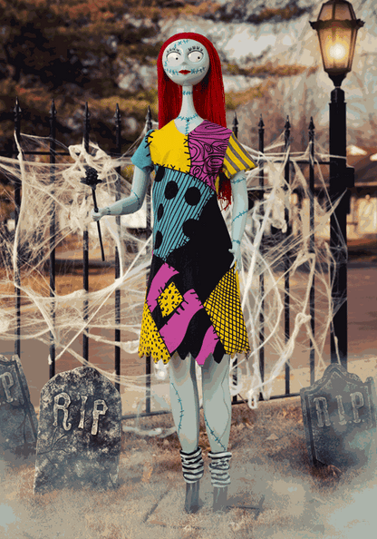 5.8FT Disney Nightmare Before Christmas Sally Animatronic Halloween Decoration - US 7404