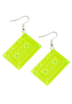 Neon Cassette Tape Earrings Accessory - US 4862