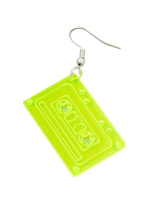 Neon Cassette Tape Earrings Accessory - US 4862