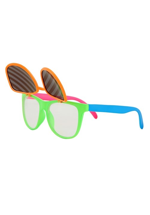 Flip Up Neon Glasses - US 3845