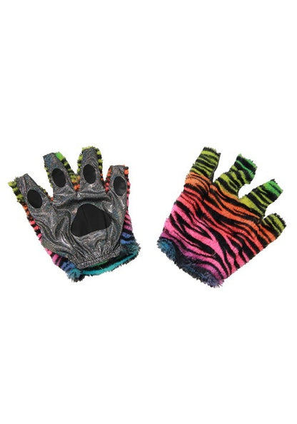 Tiger Neon Rainbow Fingerless Paws - US 4887