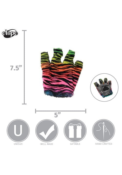 Tiger Neon Rainbow Fingerless Paws - US 4887