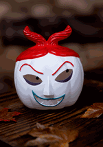 6-Inch Nightmare Before Christmas Lock Light Up Pumpkin Decoration - US 3475