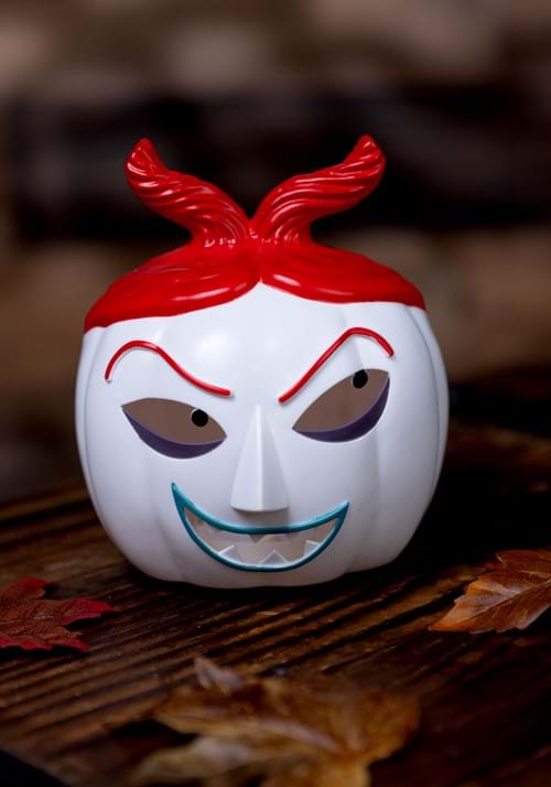 6-Inch Nightmare Before Christmas Lock Light Up Pumpkin Decoration - US 3475