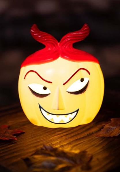 6-Inch Nightmare Before Christmas Lock Light Up Pumpkin Decoration - US 3475