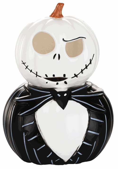 8.25-Inch Nightmare Before Christmas Jack Skeleton Pumpkin Light Up Decoration - US 3078