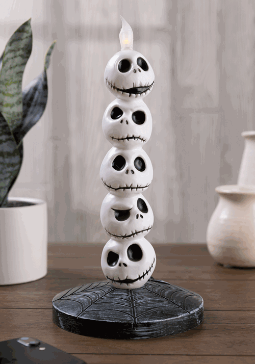 9-Inch Disney Nightmare Before Christmas Jack Skellington Light Up Candle Decoration - US 3398