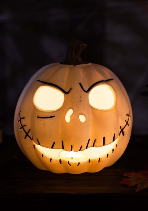 Disney Nightmare Before Christmas Jack Skellington Light Up Pumpkin Decoration - US 8012