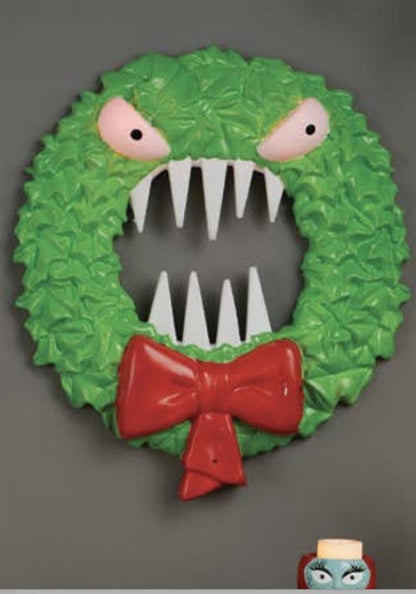 15-Inch Nightmare Before Christmas Light & Sound Wreath Decoration - US 5203