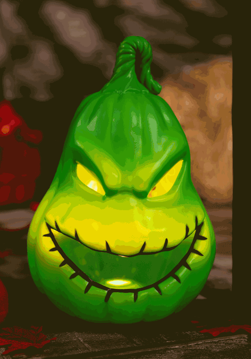 12-Inch Nightmare Before Christmas Oogie Boogie Light Up Pumpkin Decoration - US 1602