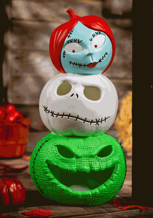 19-Inch Jack, Sally and Oogie Boogie Light Up Pumpkin Decoration - US 9267