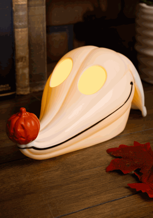 9-Inch Disney Nightmare Before Christmas Zero Light Up Pumpkin Decoration - US 9893