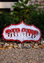 20-Inch Old Timey Circus Sign Halloween Decoration - US 5397