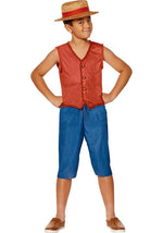 Boy's One Piece Luffy Costume - US 6954
