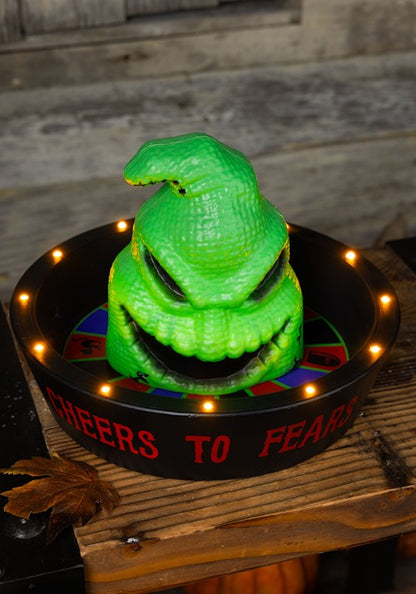 11-Inch Disney Oogie Boogie Roulette Light Up Candy Bowl Decoration - US 6832