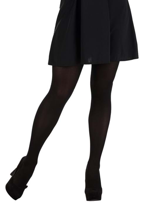 Women's Opaque Black Costume Tights - US 8503