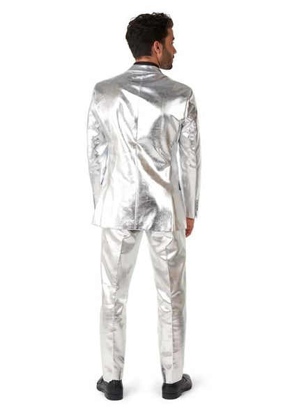 Shiny Silver Men's Opposuits suit - US 0124
