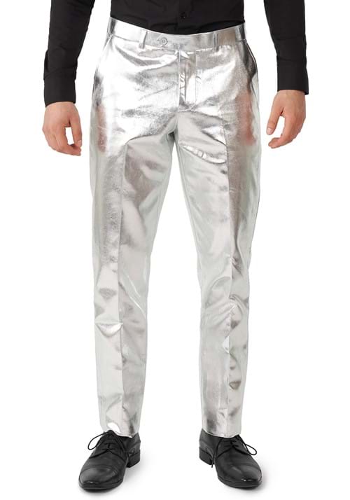 Shiny Silver Men's Opposuits suit - US 0124