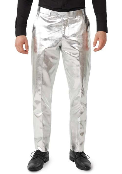 Shiny Silver Men's Opposuits suit - US 0124