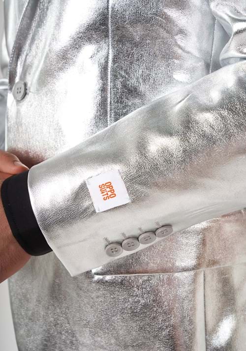 Shiny Silver Men's Opposuits suit - US 0124