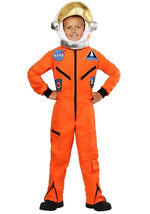 Orange Astronaut Jumpsuit Kid's Costume - US 9049