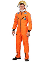 Adult Orange Astronaut Jumpsuit Plus Size Costume - US 4456