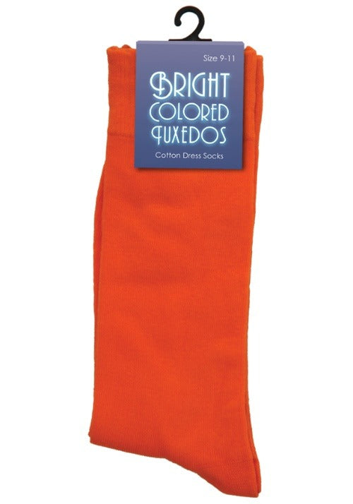 Bright Orange Costume Socks for Adults - US 4933