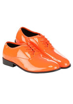 Shiny Orange Tuxedo Shoes for Men - US 4936