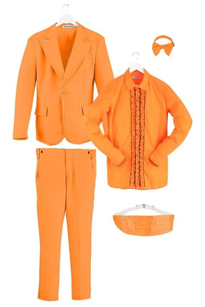 Men's Orange Tuxedo Costume - US 0238