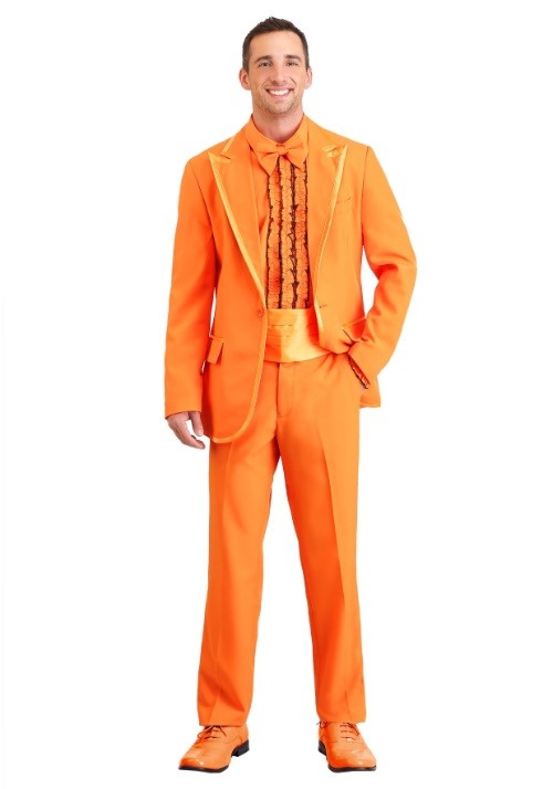 Plus Size Orange Tuxedo Costume for Men - US 1361
