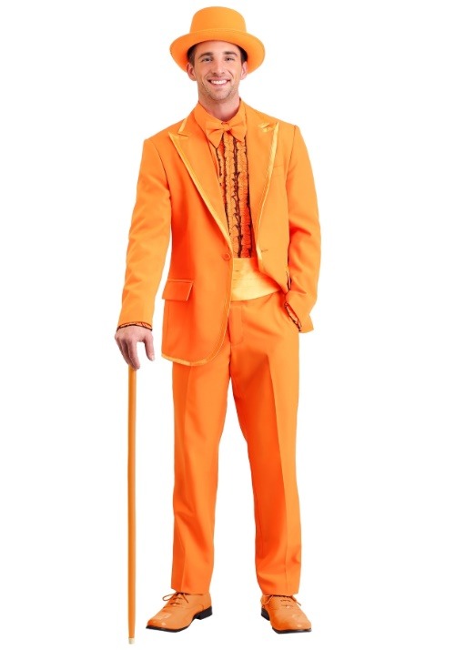 Plus Size Orange Tuxedo Costume for Men - US 1361