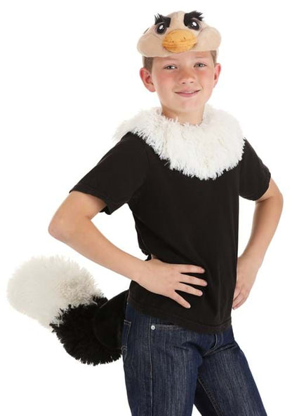Ostrich Soft Headband, Collar, and Tail Accessory Kit - US 7216