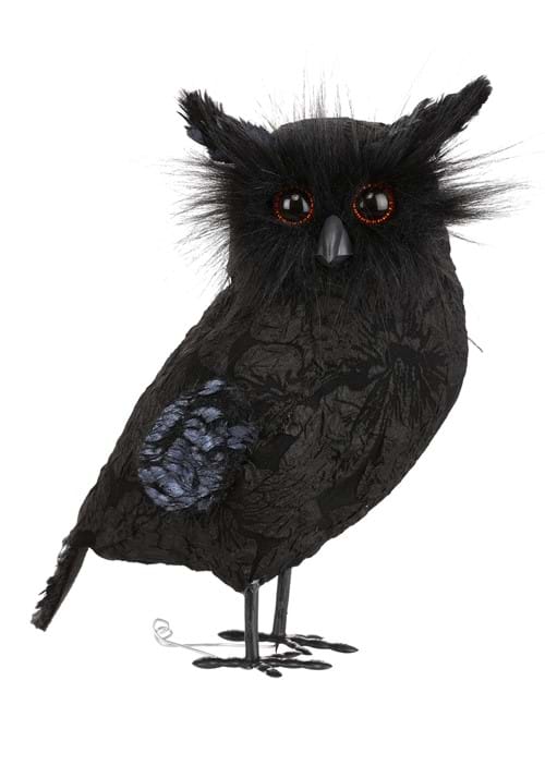 9-Inch Black Owl Prop Decoration - US 9793
