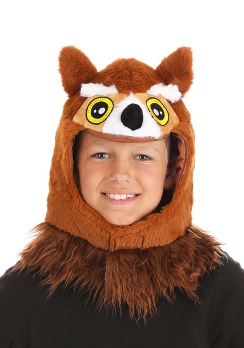 Open Face Owl Costume Hood/Mask - US 4646
