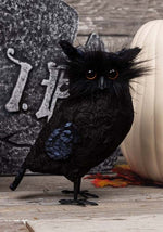 9-Inch Black Owl Prop Decoration - US 9793