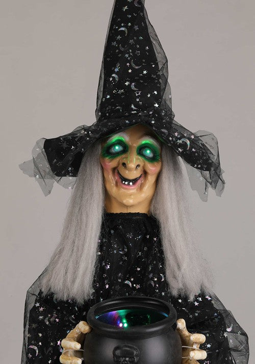 6.3FT Paisley the Potion-Maker Animated Witch Decoration - Scream Saver - US 1520