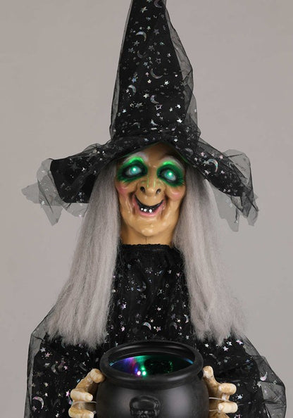 6.3FT Paisley the Potion-Maker Animated Witch Decoration - Scream Saver - US 1520