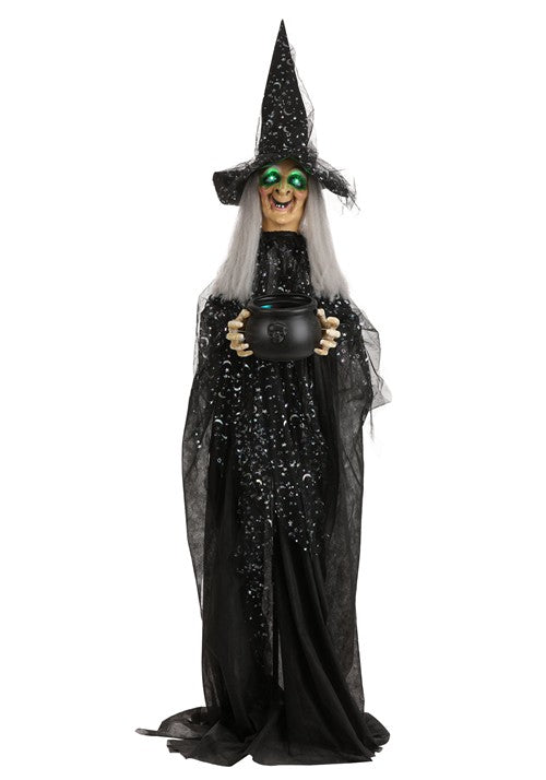 6.3FT Paisley the Potion-Maker Animated Witch Decoration - Scream Saver - US 1520
